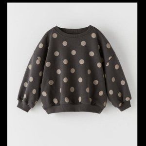 Zara polk dot sweatshirt 4-5T